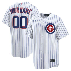 Chicago Cubs Home Replica Custom Jersey White