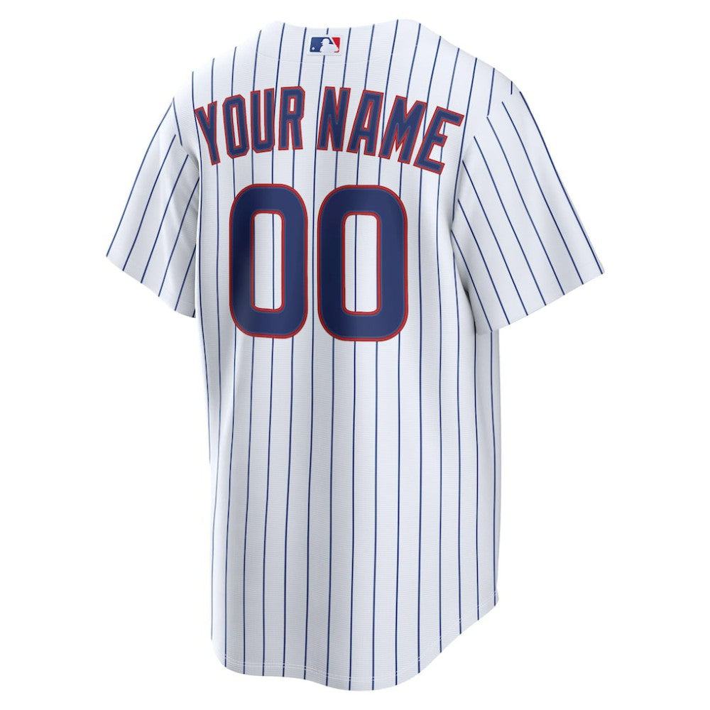 Chicago Cubs Home Replica Custom Jersey White