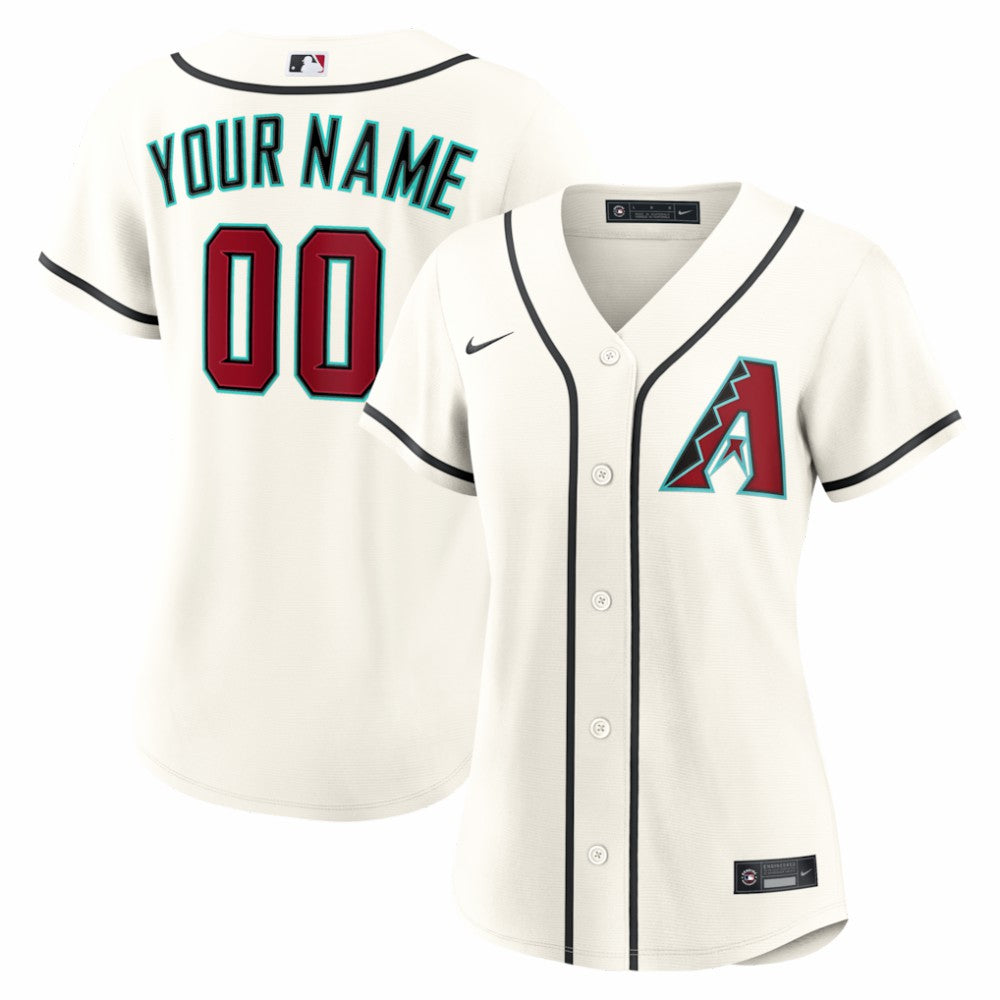 Arizona Diamondbacks Women's Home Replica Custom Jersey Cream