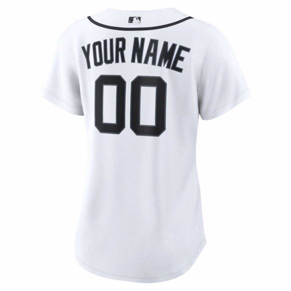 Detroit Tigers Women's Home Replica Custom Jersey White