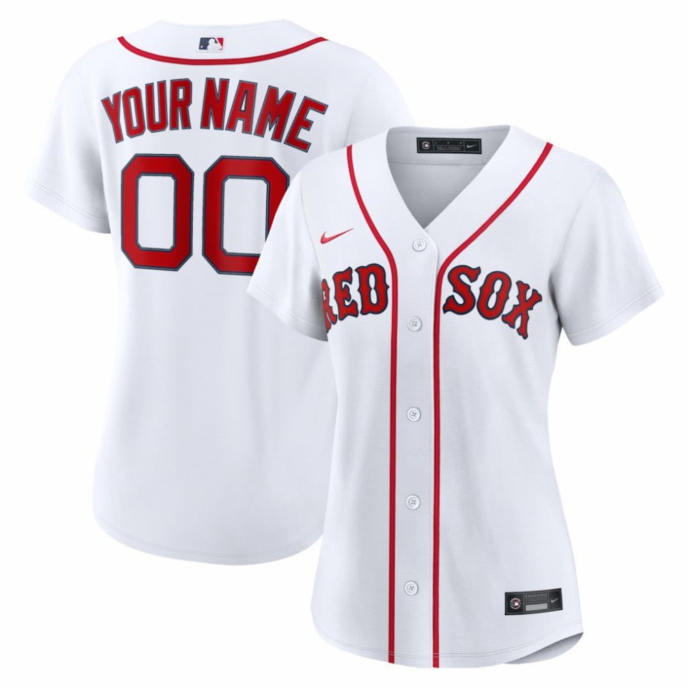 Boston Red Sox Women's Home Replica Custom Jersey White