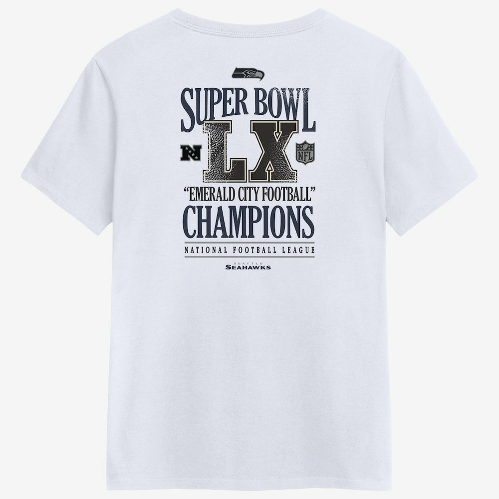 Seattle Seahawks Women's Super Bowl LX Champions Long Ball T-Shirt - White cheap