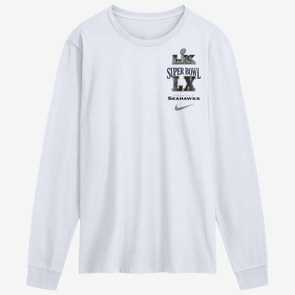 Seattle Seahawks Super Bowl LX Champions Long Ball Long Sleeve T-Shirt - White outlet