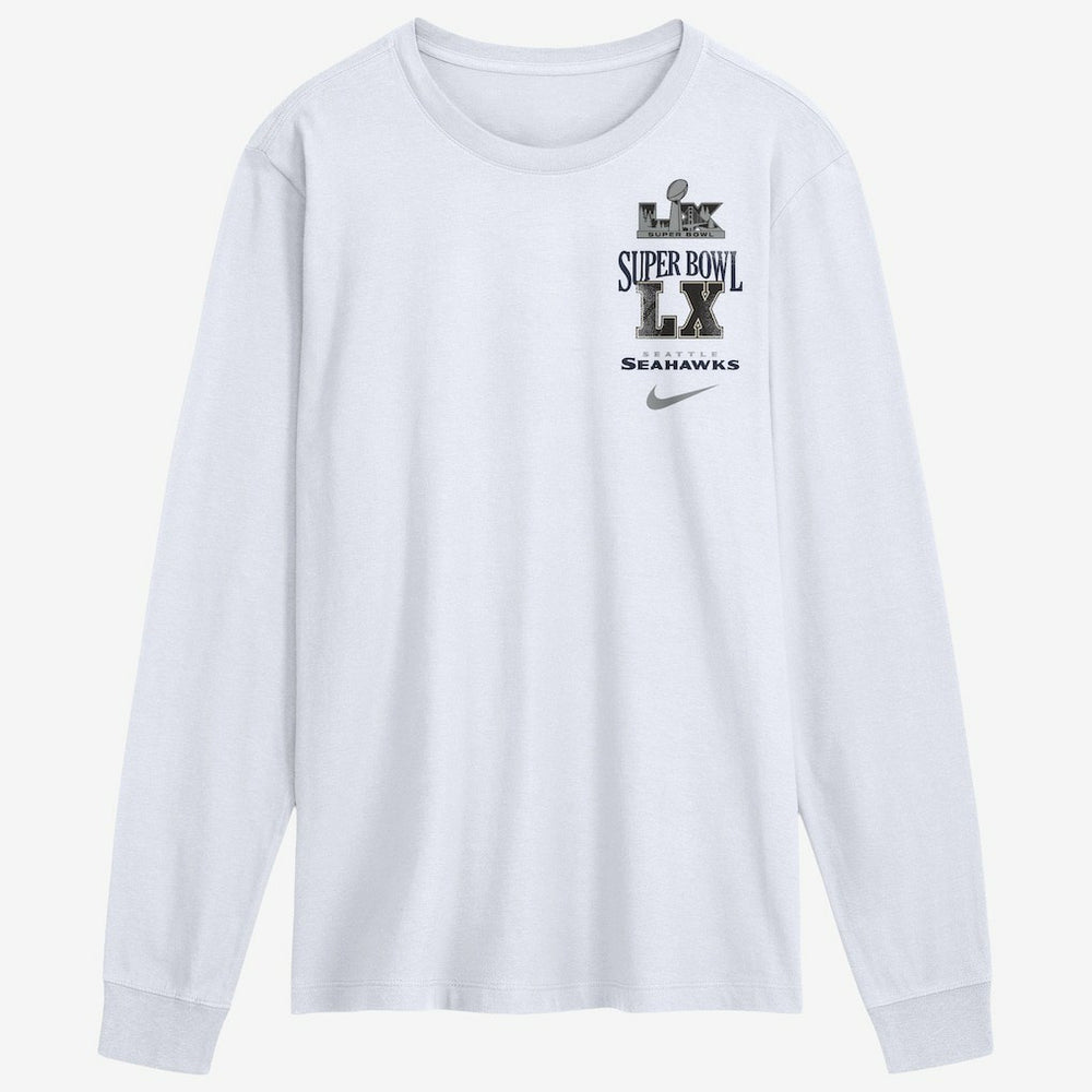 Seattle Seahawks Super Bowl LX Champions Long Ball Long Sleeve T-Shirt - White outlet