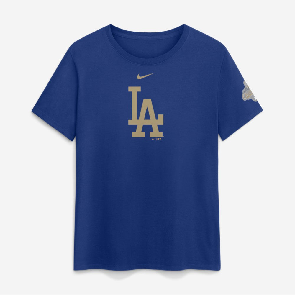 Los Angeles Dodgers Women's 2026 Gold Collection Logo T-Shirt Rush Blue
