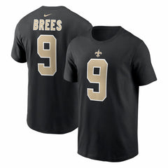 Drew Brees New Orleans Saints Retired Player Name & Number T-Shirt - Black for sale