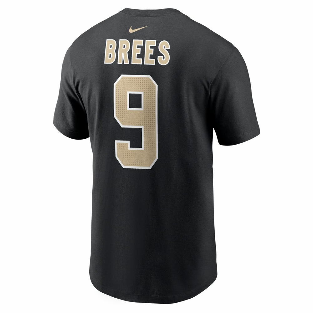 Drew Brees New Orleans Saints Retired Player Name & Number T-Shirt - Black for sale