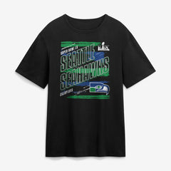 Seattle Seahawks Super Bowl LX Champions Classic Stripes Legacy T-Shirt - Black cheap