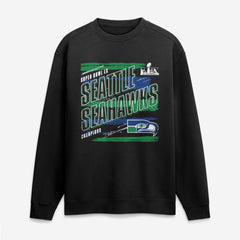 Seattle Seahawks Super Bowl LX Champions Classic Stripes Legacy Fleece Sweatshirt - Black sale
