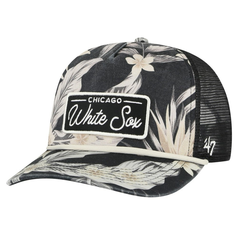 Chicago White Sox Tropicalia Trucker Hitch Adjustable Hat Black