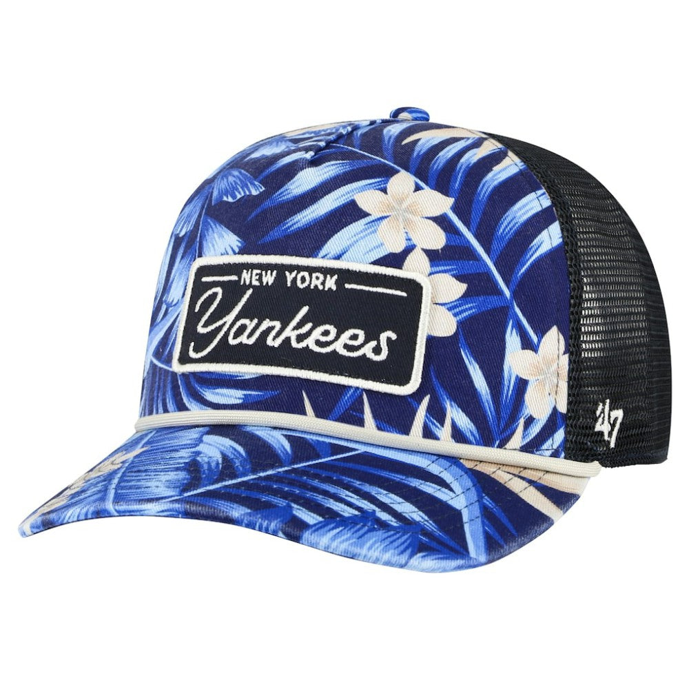 New York Yankees Tropicalia Trucker Hitch Adjustable Hat Navy