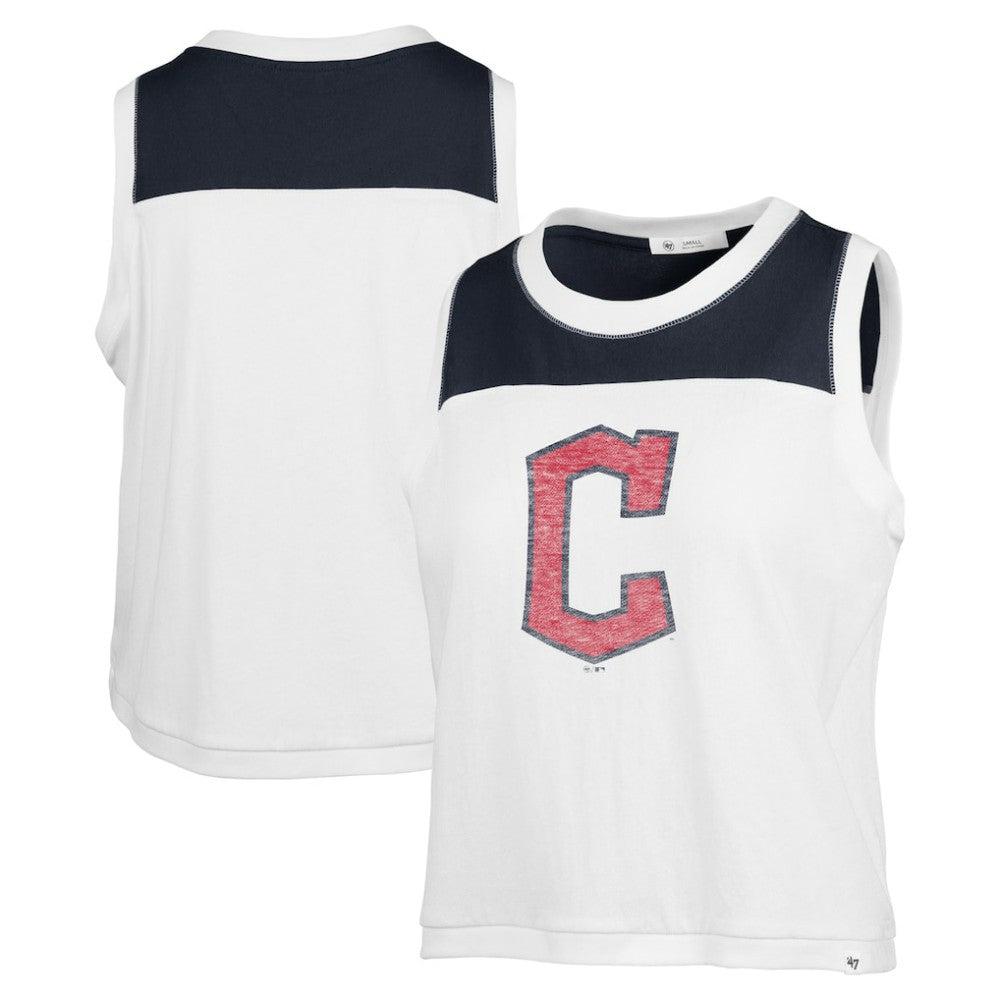 Cleveland Guardians Women's Premier Zoey Waist Length Tank Top White