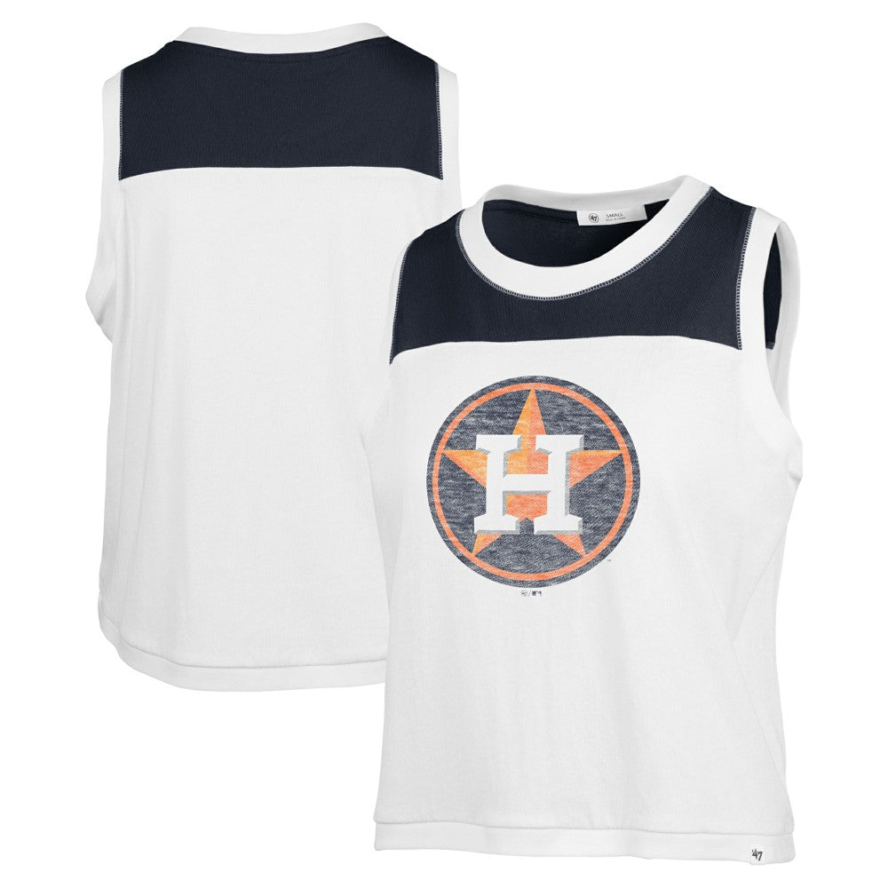 Houston Astros Women's Premier Zoey Waist Length Tank Top White