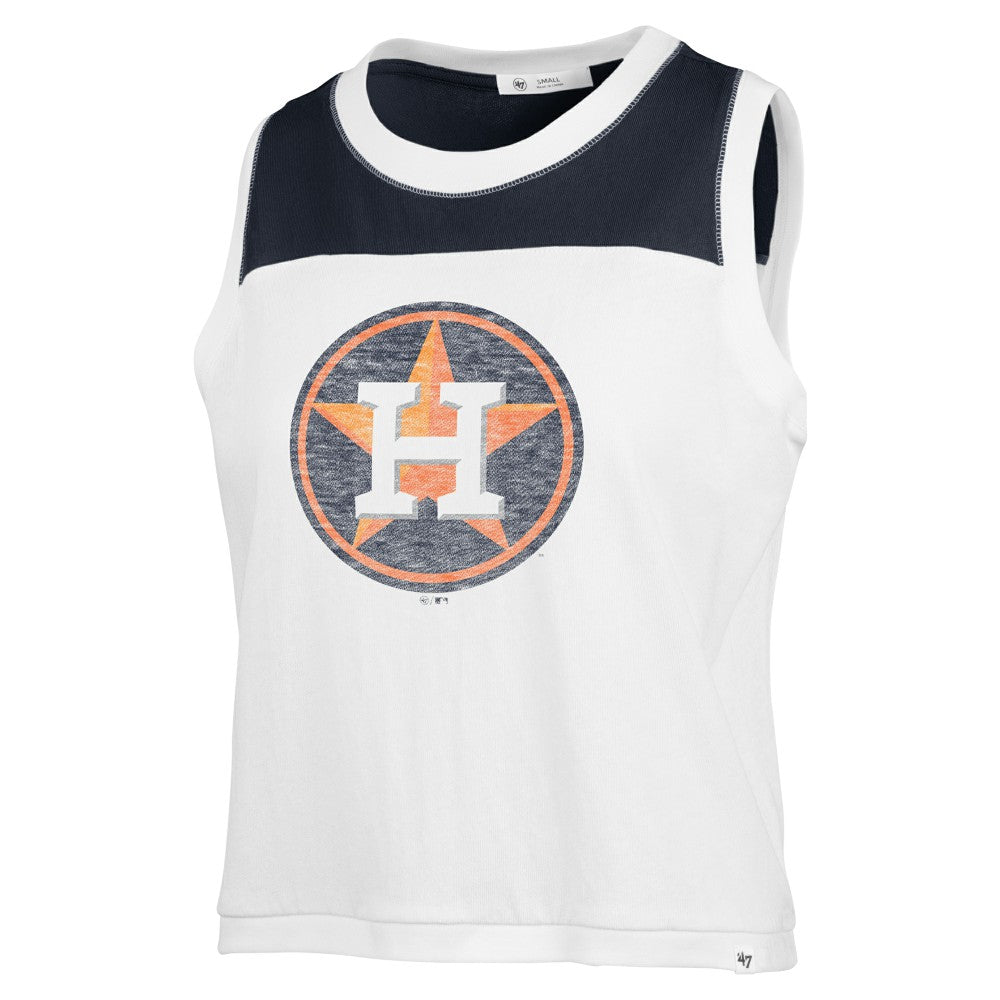 Houston Astros Women's Premier Zoey Waist Length Tank Top White