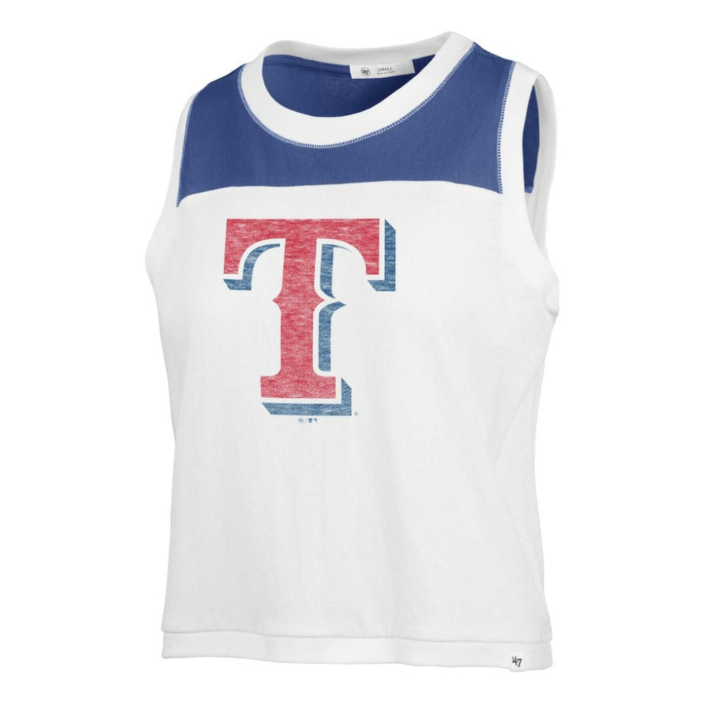 Texas Rangers Women's Premier Zoey Waist Length Tank Top White