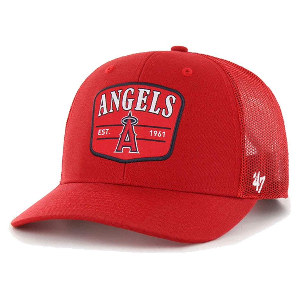 Los Angeles Angels Squad Trucker Adjustable Hat Red