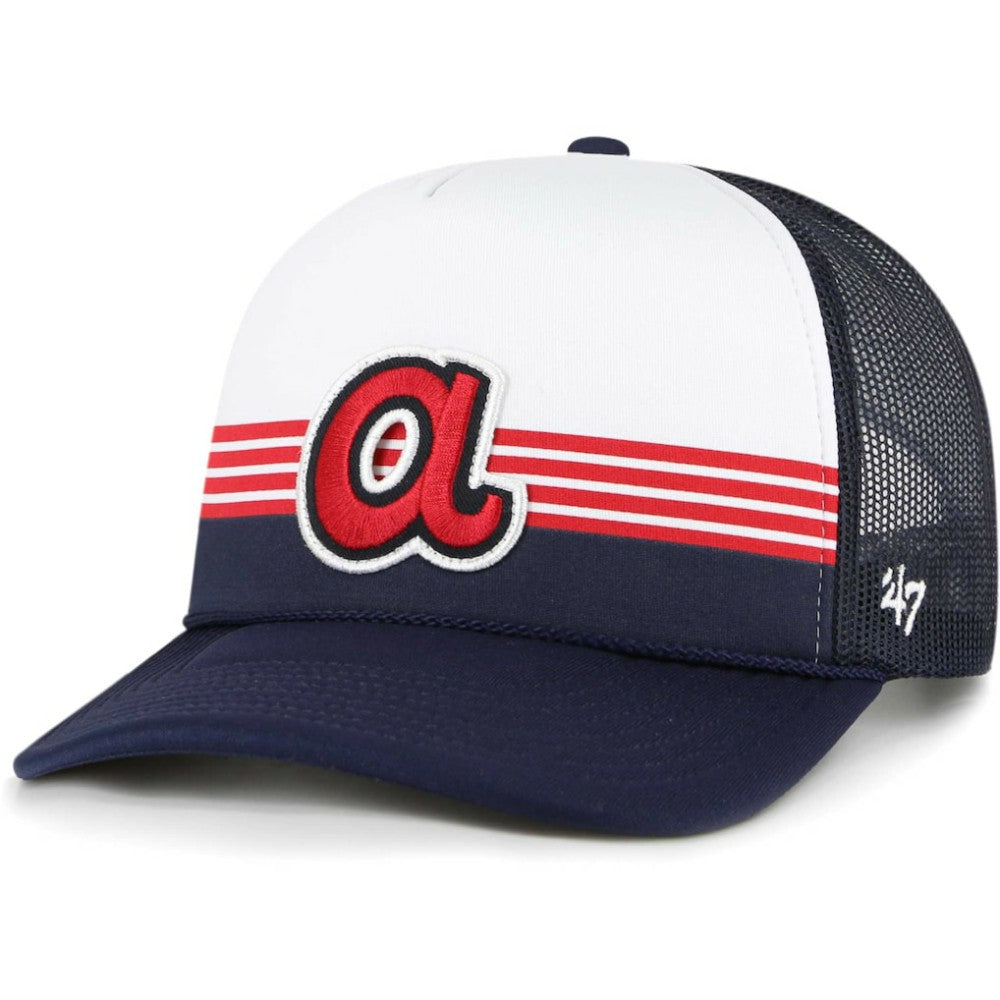 Atlanta Braves Lift Off Foam Front Mesh Trucker Adjustable Hat Navy