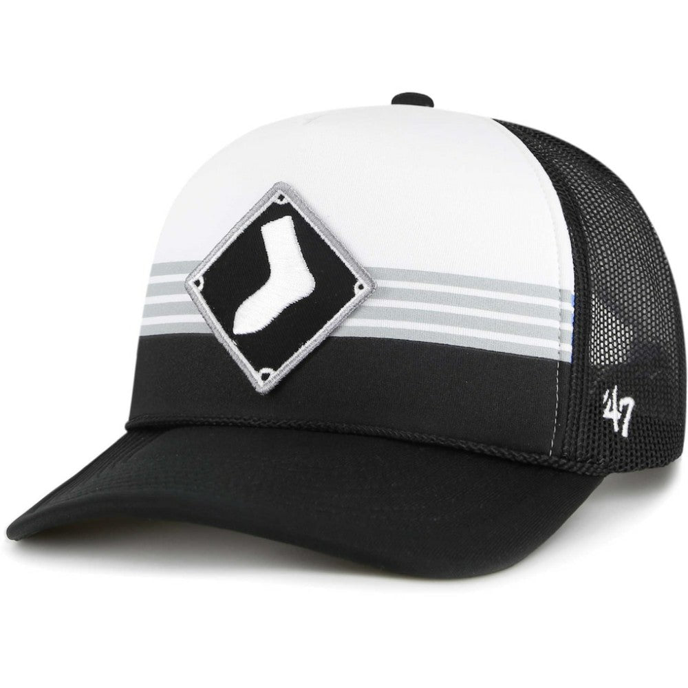 Chicago White Sox Lift Off Foam Front Mesh Trucker Adjustable Hat Black