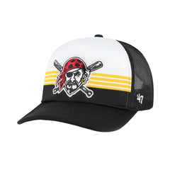 Pittsburgh Pirates Lift Off Foam Front Mesh Trucker Adjustable Hat Black