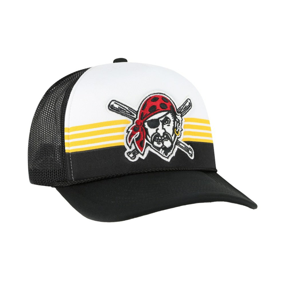 Pittsburgh Pirates Lift Off Foam Front Mesh Trucker Adjustable Hat Black