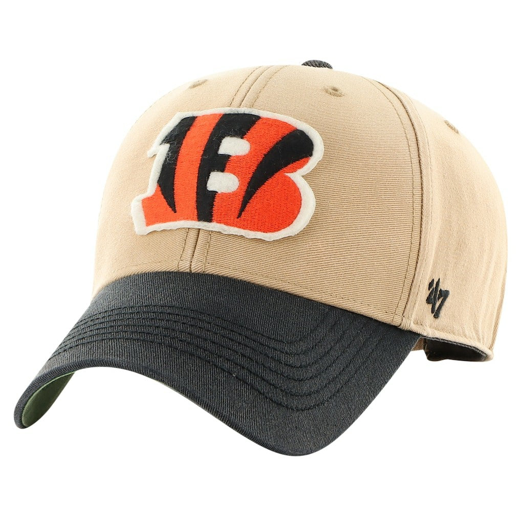 Cincinnati Bengals '47 Dusted Sedgwick MVP Adjustable Hat - Khaki/Black for sale