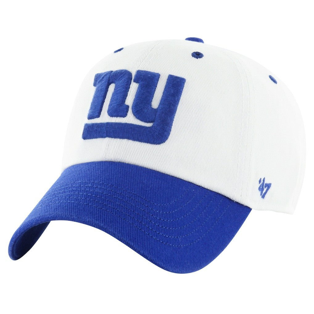 New York Giants '47 Double Header Diamond Clean Up Adjustable Hat - White/Royal discount