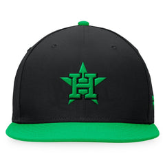 Houston Astros Lucky Snapback Hat Black/Kelly Green