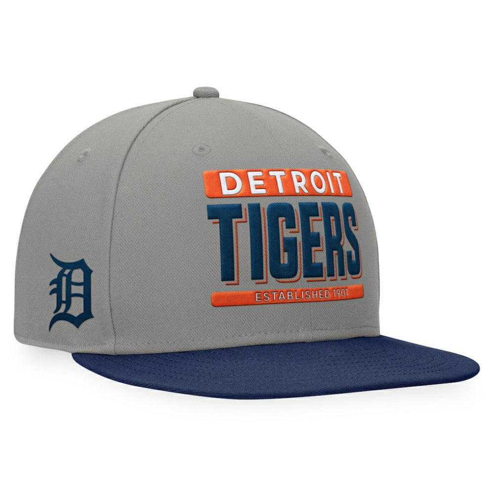 Detroit Tigers Line Drive Two-Tone Snapback Hat Gray/Navy