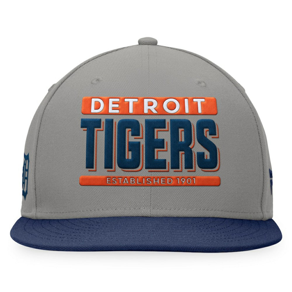 Detroit Tigers Line Drive Two-Tone Snapback Hat Gray/Navy