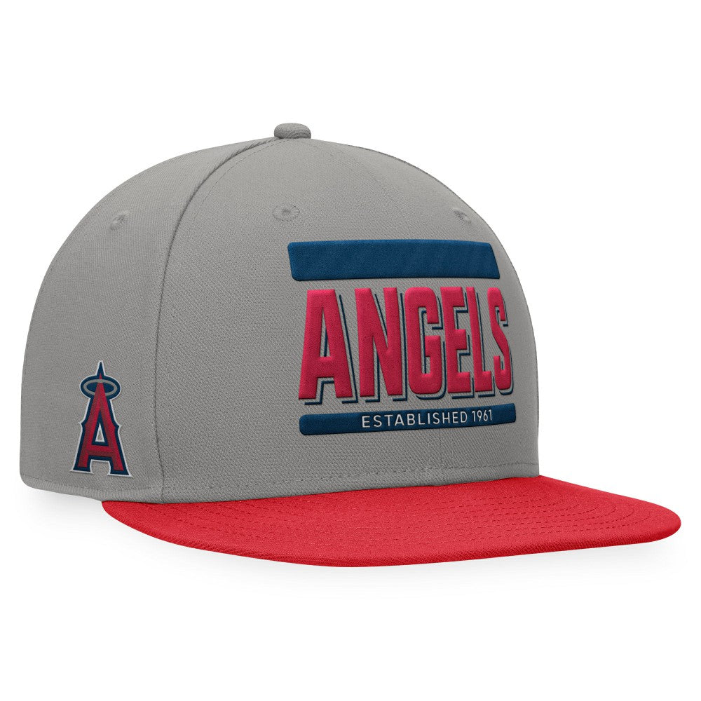 Los Angeles Angels Line Drive Two-Tone Snapback Hat Gray/Red
