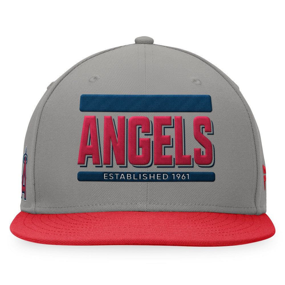 Los Angeles Angels Line Drive Two-Tone Snapback Hat Gray/Red