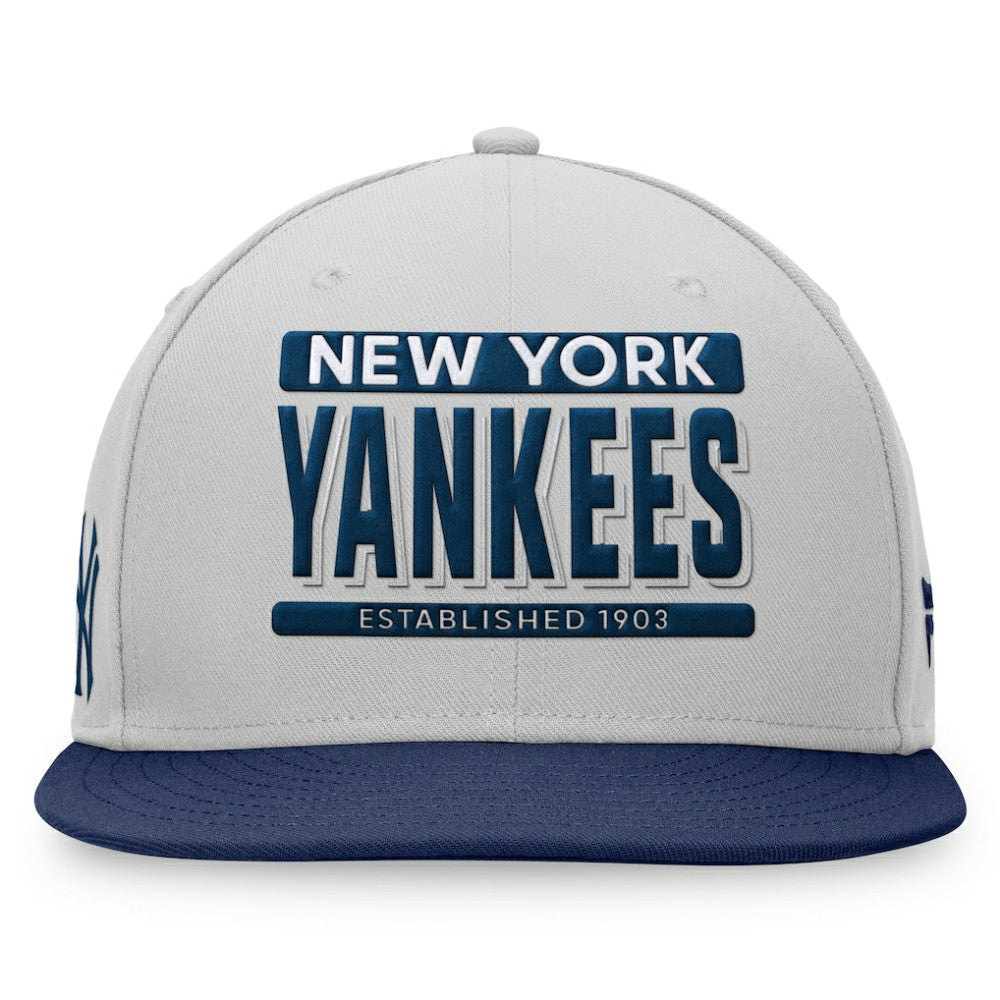 New York Yankees Line Drive Two-Tone Snapback Hat Gray/Navy