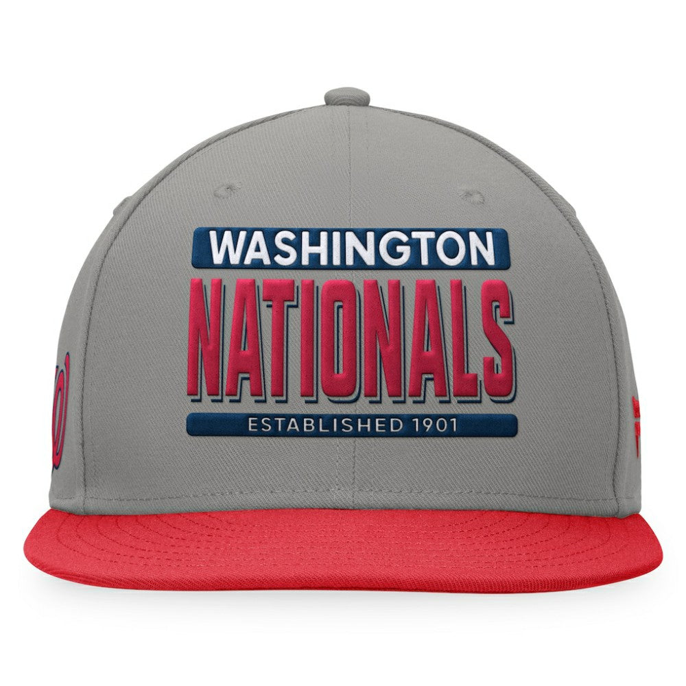 Washington Nationals Line Drive Two-Tone Snapback Hat Gray/Red