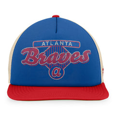 Atlanta Braves Cooperstown Collection Talley Foam Trucker Snapback Hat Royal/Red