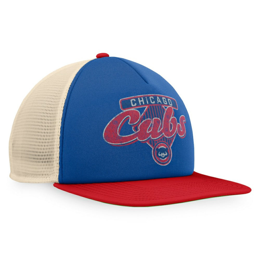 Chicago Cubs Cooperstown Collection Talley Foam Trucker Snapback Hat Royal/Red