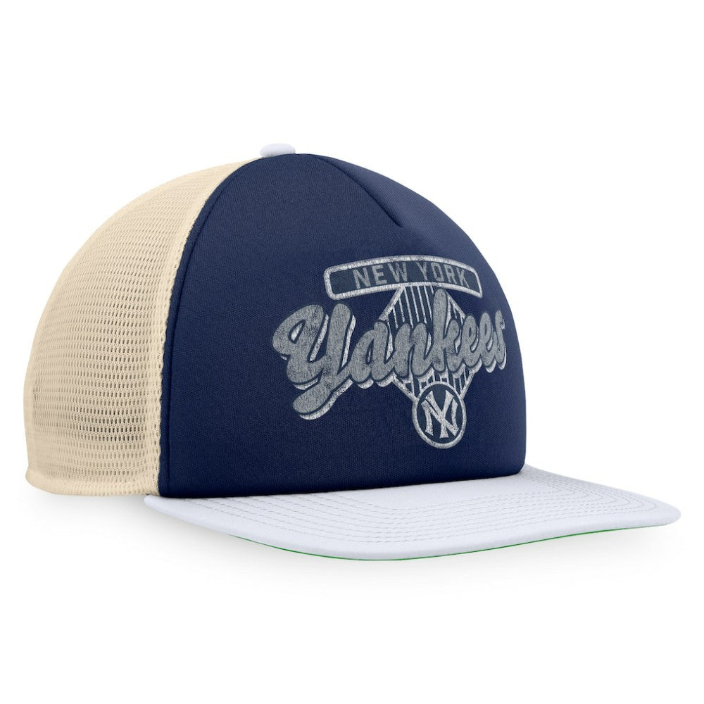 New York Yankees Cooperstown Collection Talley Foam Trucker Snapback Hat Navy/White