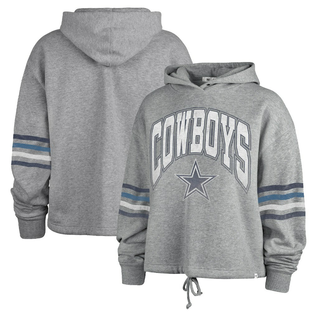Dallas Cowboys '47 Women's Upland Bennett Pullover Hoodie - Heather Gray outlet