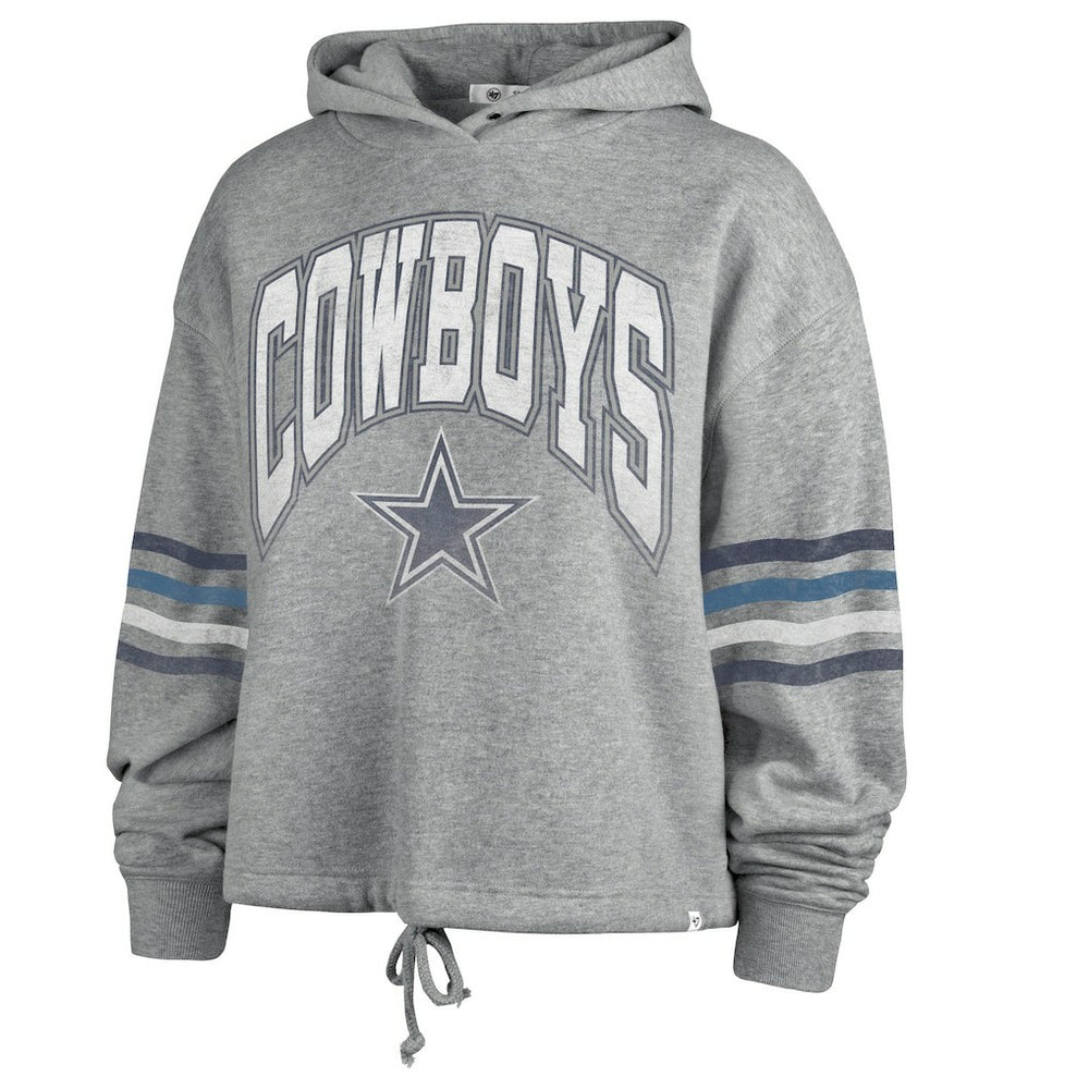 Dallas Cowboys '47 Women's Upland Bennett Pullover Hoodie - Heather Gray outlet