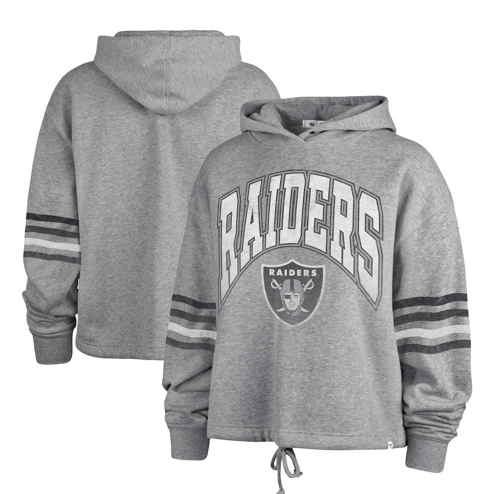 Las Vegas Raiders '47 Women's Upland Bennett Pullover Hoodie - Heather Gray sale