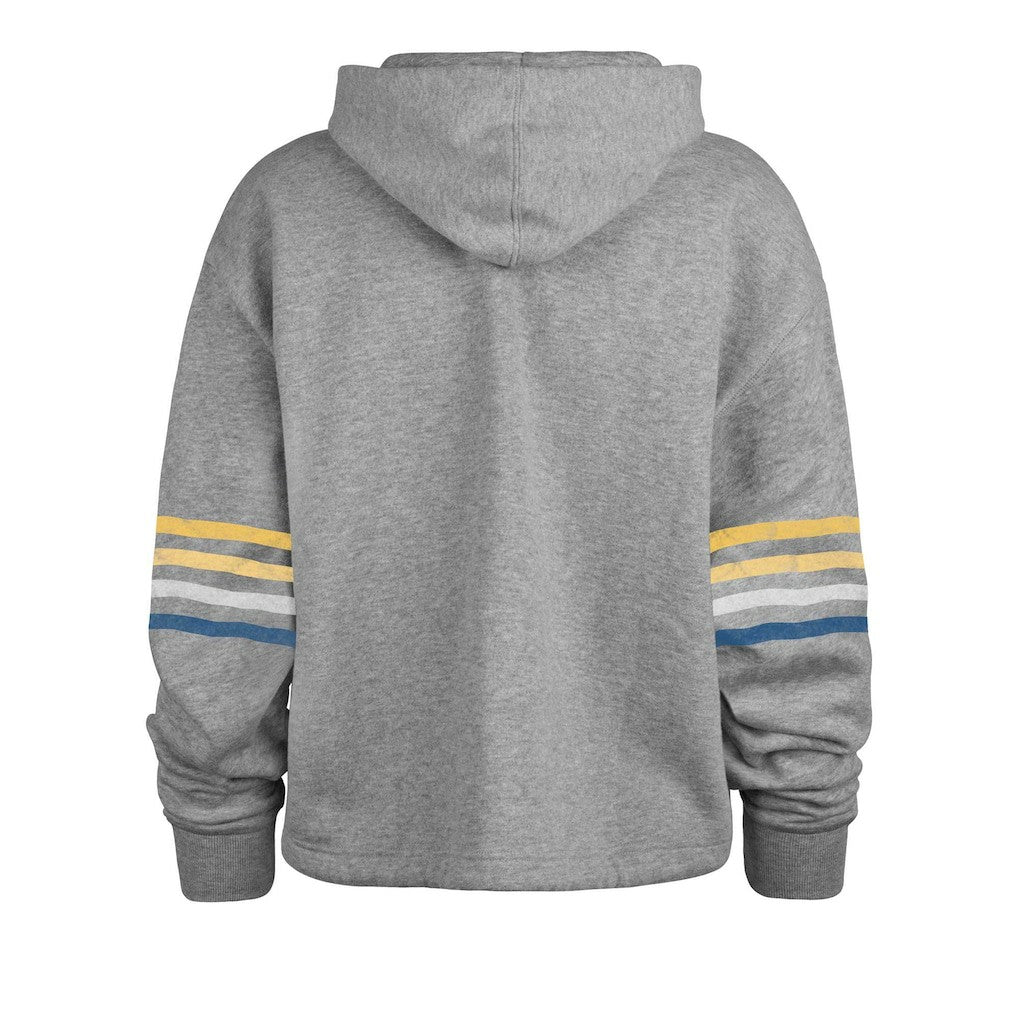 Los Angeles Chargers '47 Women's Upland Bennett Pullover Hoodie - Heather Gray for sale