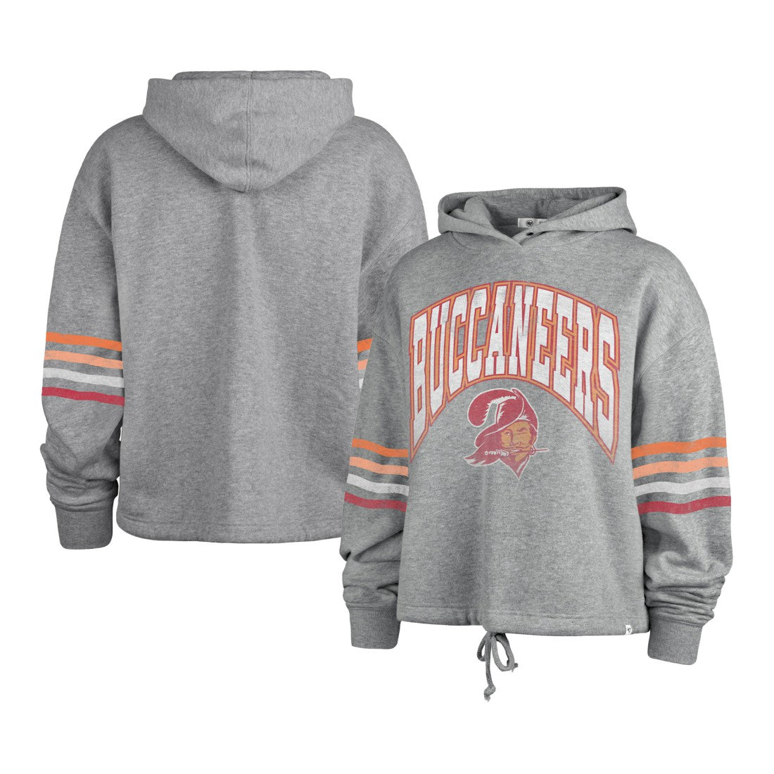 Tampa Bay Buccaneers '47 Women's Upland Bennett Pullover Hoodie - Heather Gray discount
