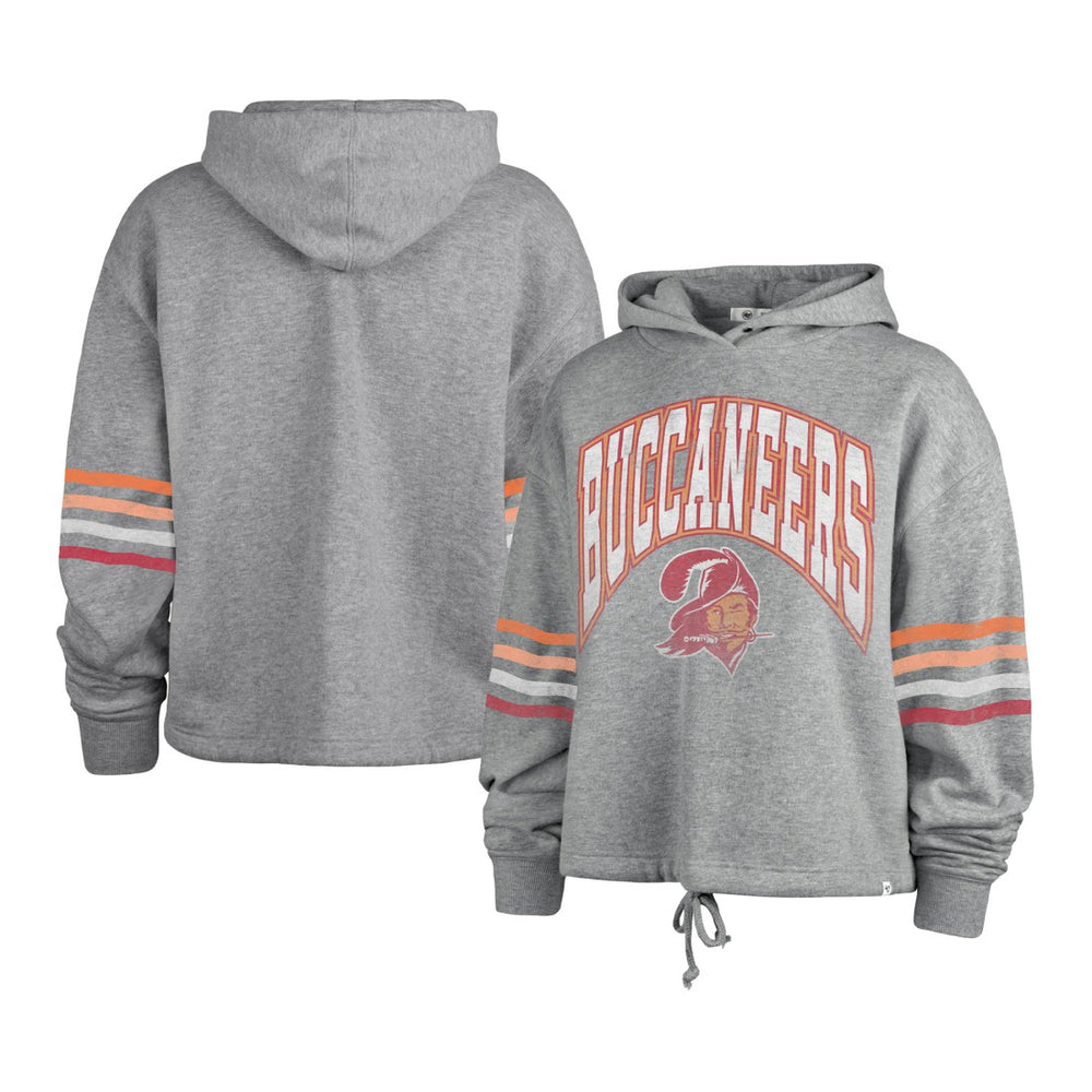 Tampa Bay Buccaneers '47 Women's Upland Bennett Pullover Hoodie - Heather Gray discount