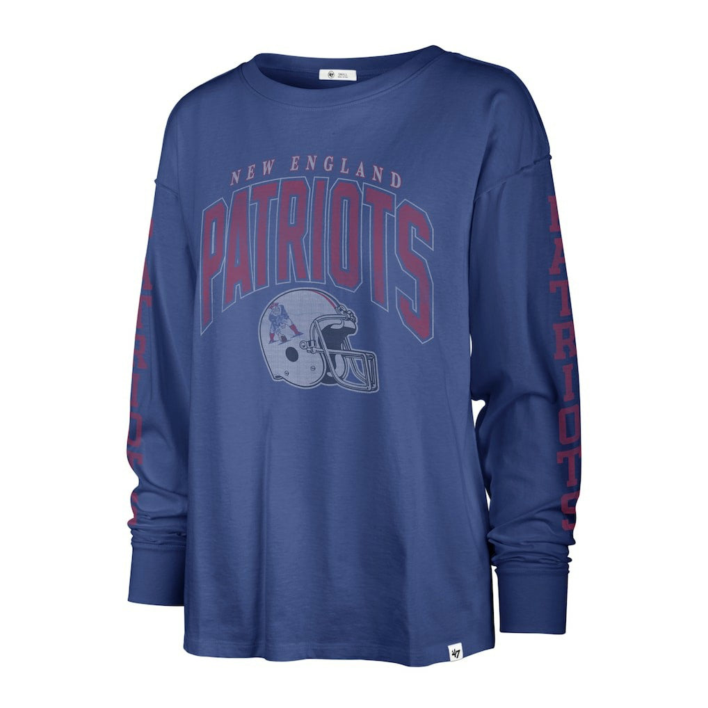 New England Patriots '47 Women's Tom Cat Lightweight Long Sleeve T-Shirt - Royal on sale