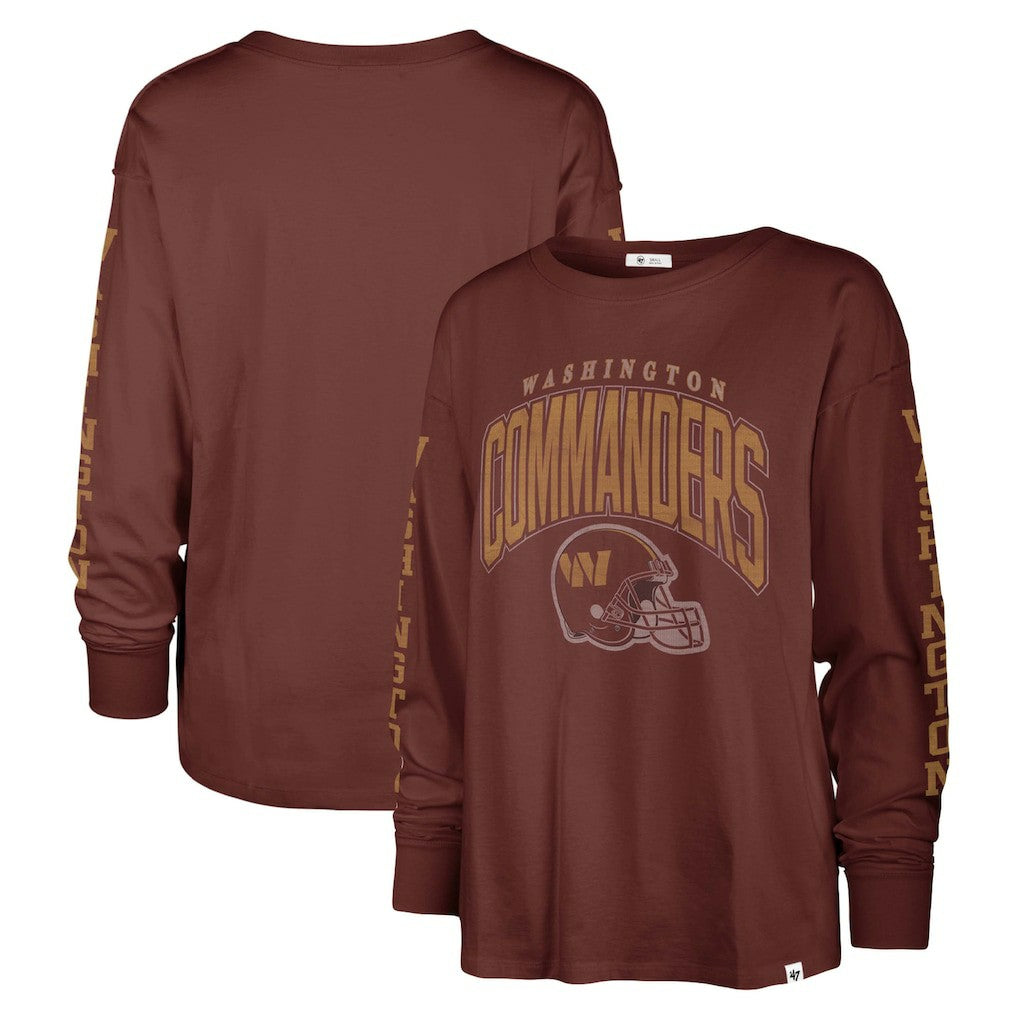 Washington Commanders '47 Women's Tom Cat Lightweight Long Sleeve T-Shirt - Burgundy for sale