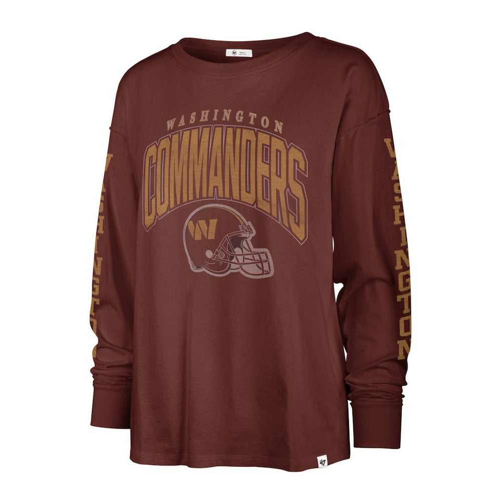 Washington Commanders '47 Women's Tom Cat Lightweight Long Sleeve T-Shirt - Burgundy for sale