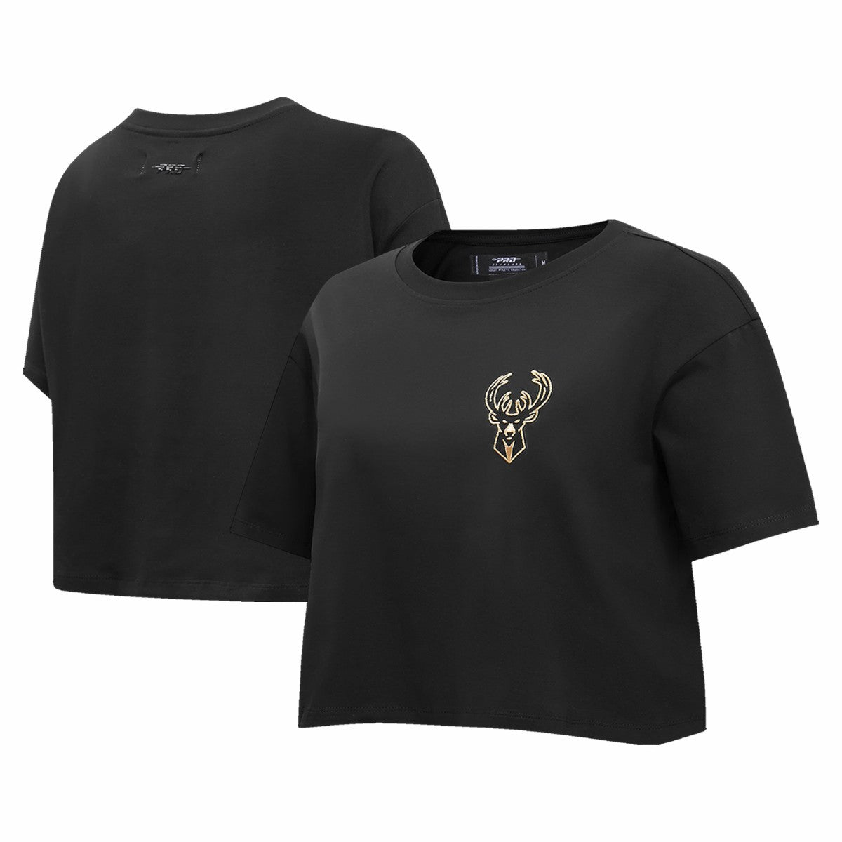 Milwaukee Bucks Pro Standard Women's Holiday Glam Boxy T-Shirt - Black shop