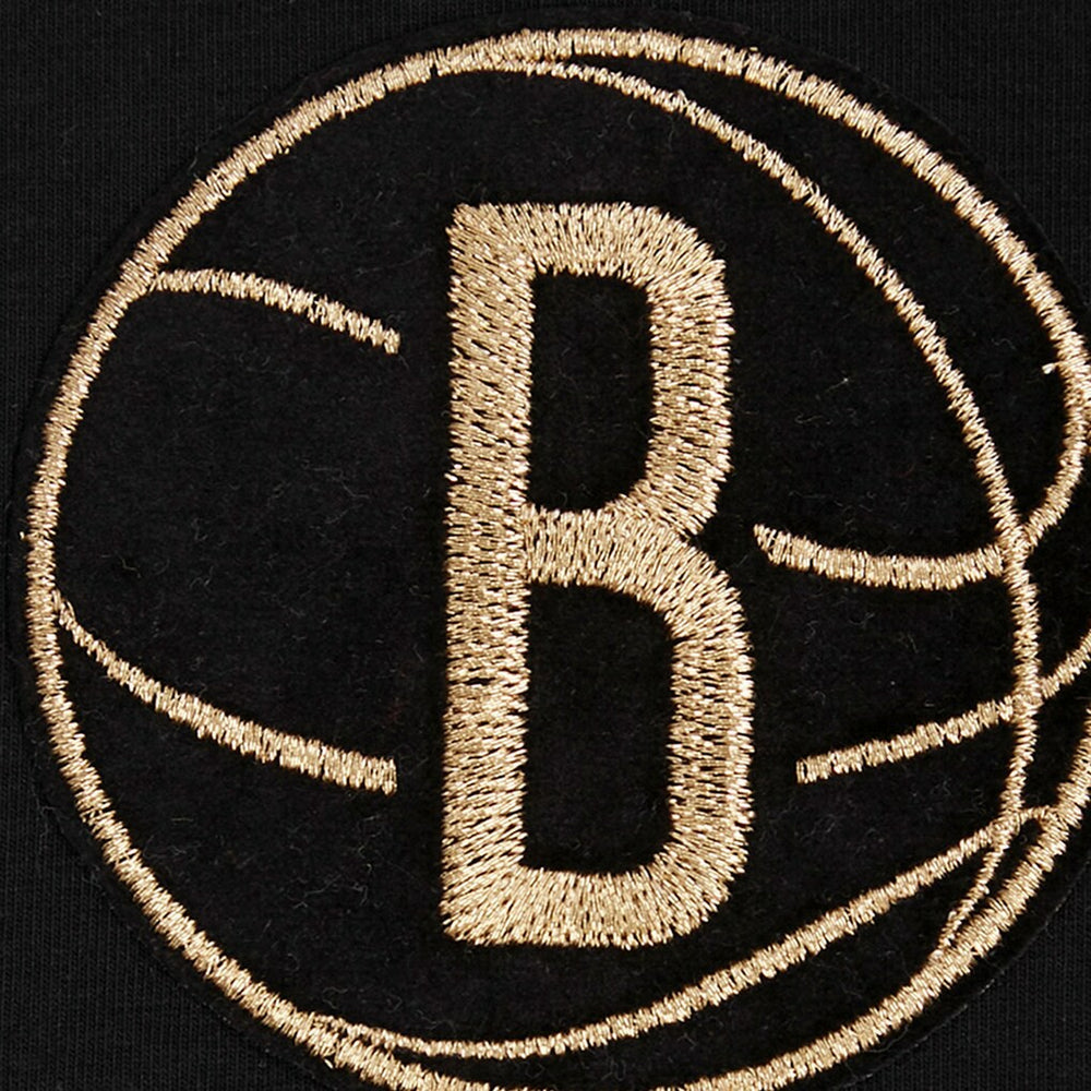 Brooklyn Nets Pro Standard Women's Holiday Glam Boxy T-Shirt - Black online
