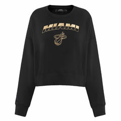 Miami Heat Pro Standard Women's Glam Cropped Pullover Sweatshirt - Black sale