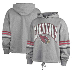 Arizona Cardinals '47 Women's Upland Bennett Pullover Hoodie - Heather Gray discount
