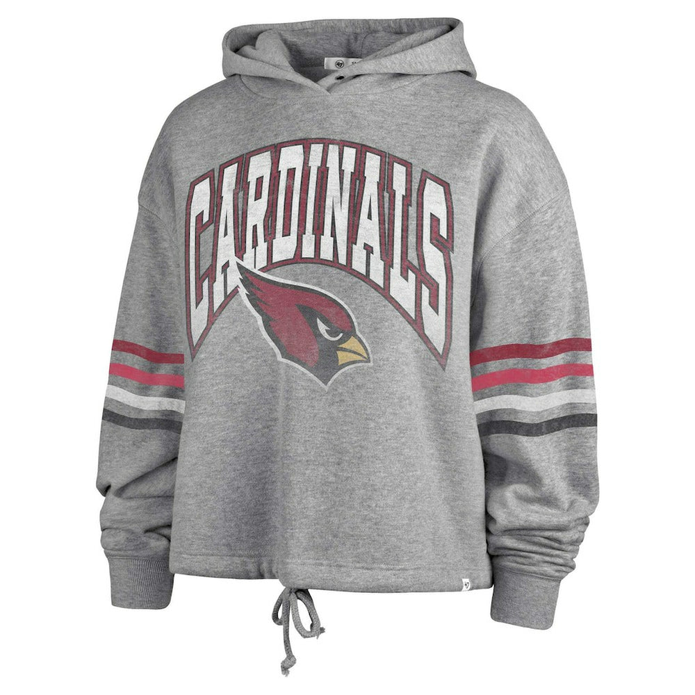 Arizona Cardinals '47 Women's Upland Bennett Pullover Hoodie - Heather Gray discount